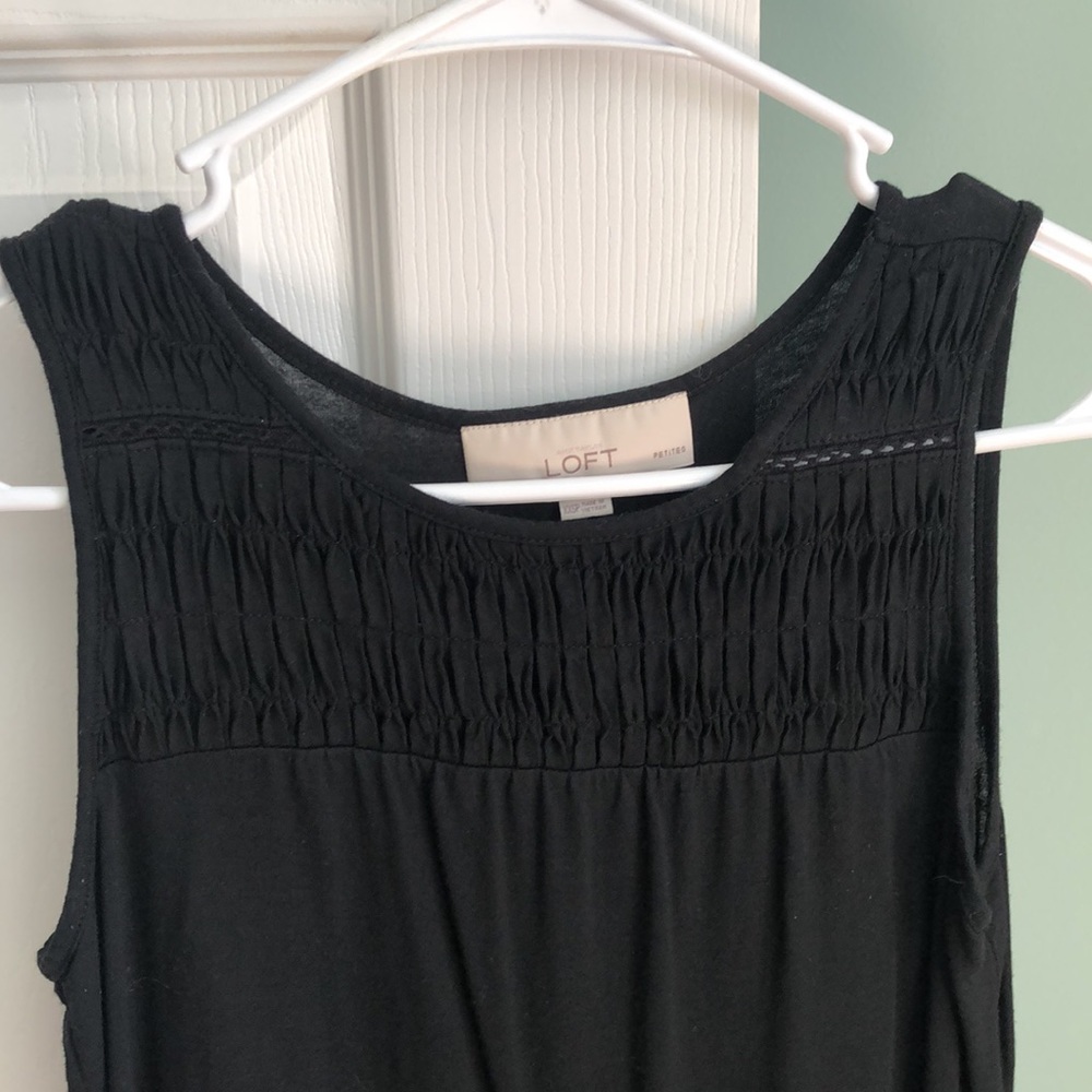 Black smocked top
